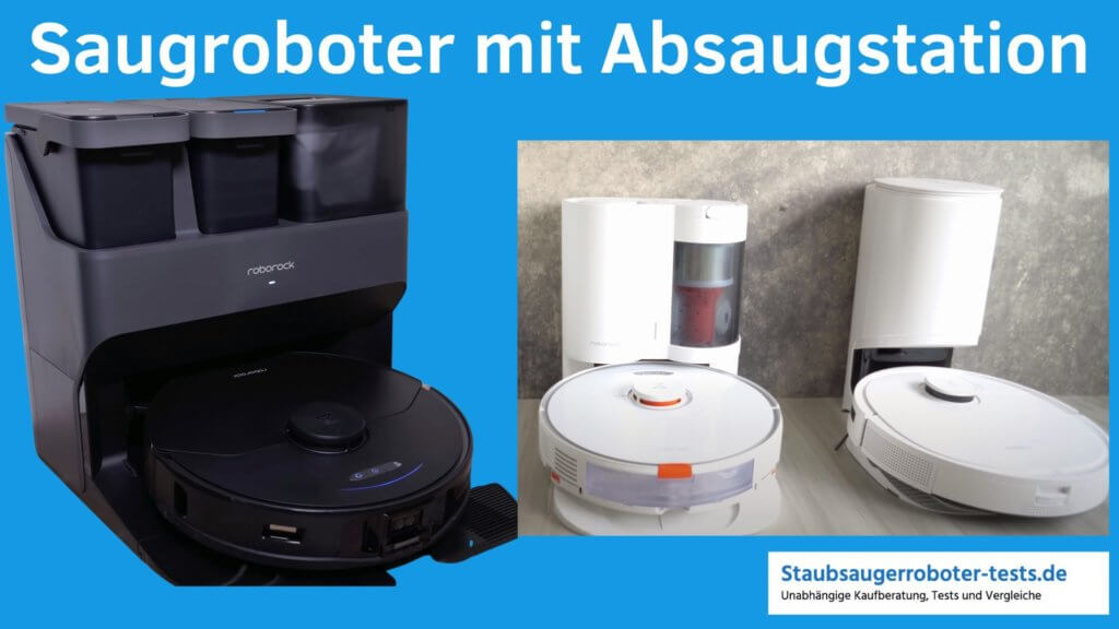 Saugroboter mit Absaugstation Test