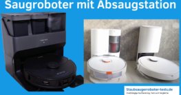 Saugroboter mit Absaugstation Test