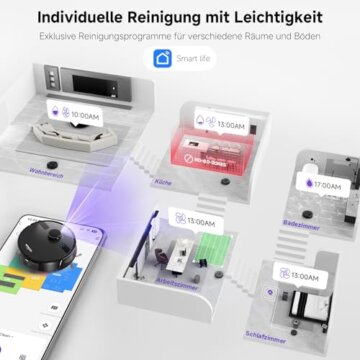 MONSGA Saugroboter mit Wischfunktion und Absaugstation Zubehör