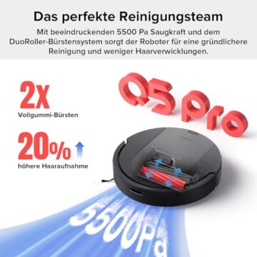 roborock Q5 Pro Saugroboter Saugkraft